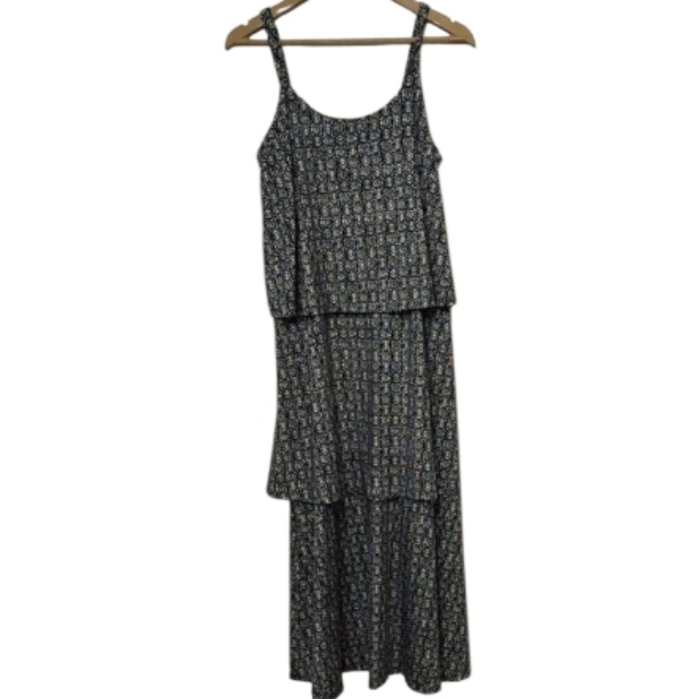 Antthony Layered Maxi Dress - Black and White